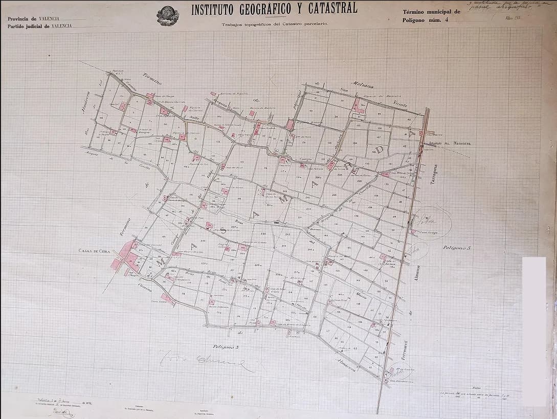 Old cadastral maps of Alboraya.